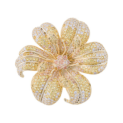 Брошь ВИОЛА Zircon XR04099 G 