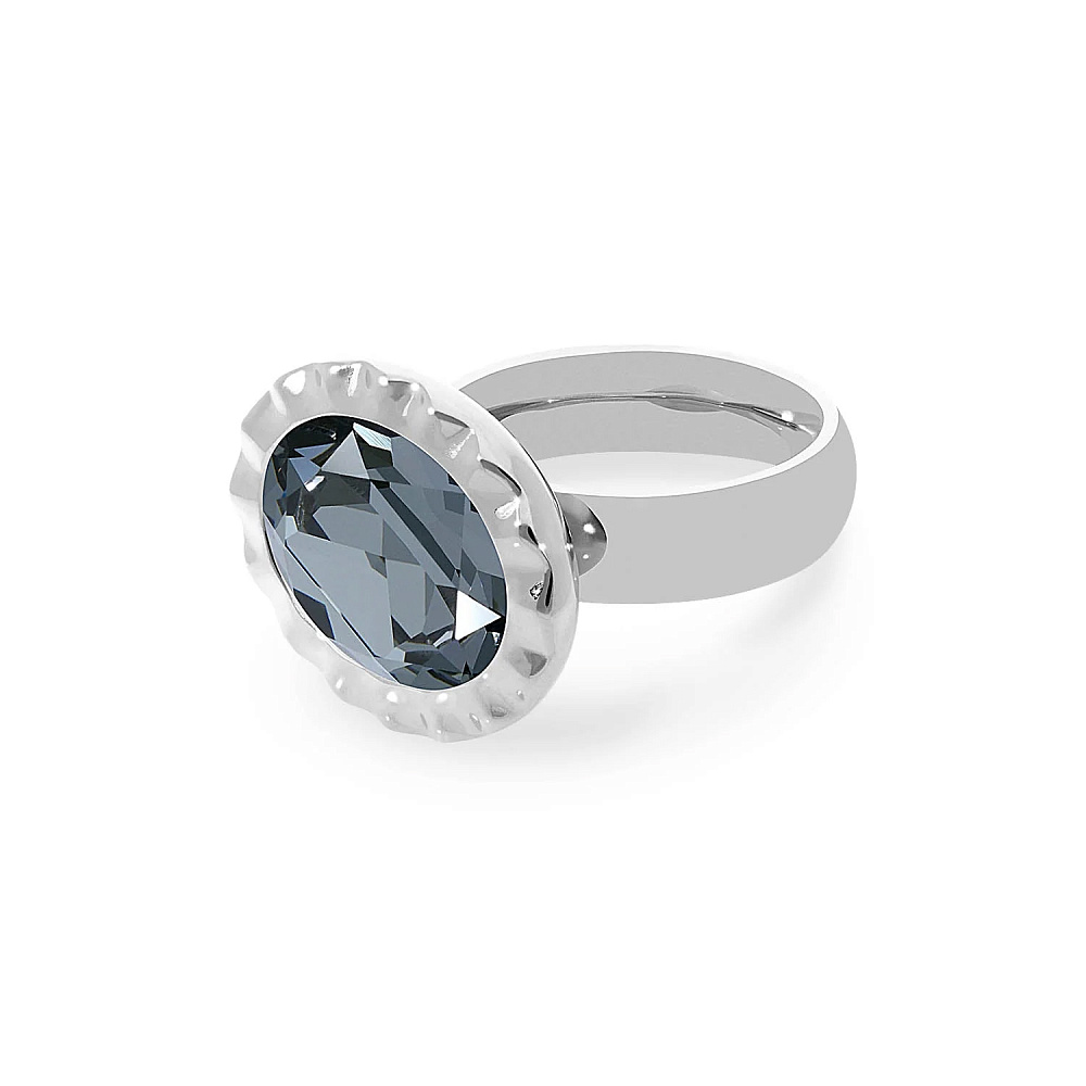 Qudo Кольцо TIVOLA UNICA big (S/P) Crystal silver night 54 Qudo 687529 Арт.: 687529
