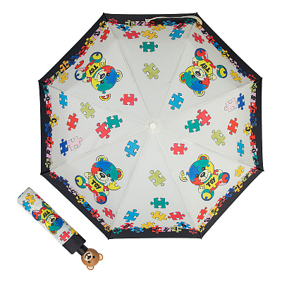 Зонт складной Moschino 8057-OCI Puzzle bears Cream  product-3434 product-3434 