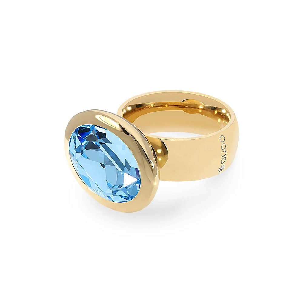 Qudo Кольцо TIVOLA big G aquamarine 17.2 мм Qudo 632008/17.2 BL/G Арт.: 632008/17.2 BL/G