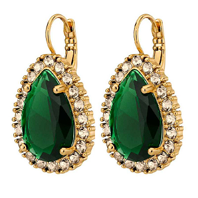 Серьги FIORA SG EMERALD GREEN/GOLDEN Dyrberg Kern *450076 *450076 