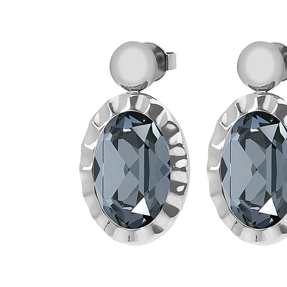 Qudo Серьги TIVOLA UNICA big (S/P) Silver night 2,65cm Qudo 332114 Арт.: 332114