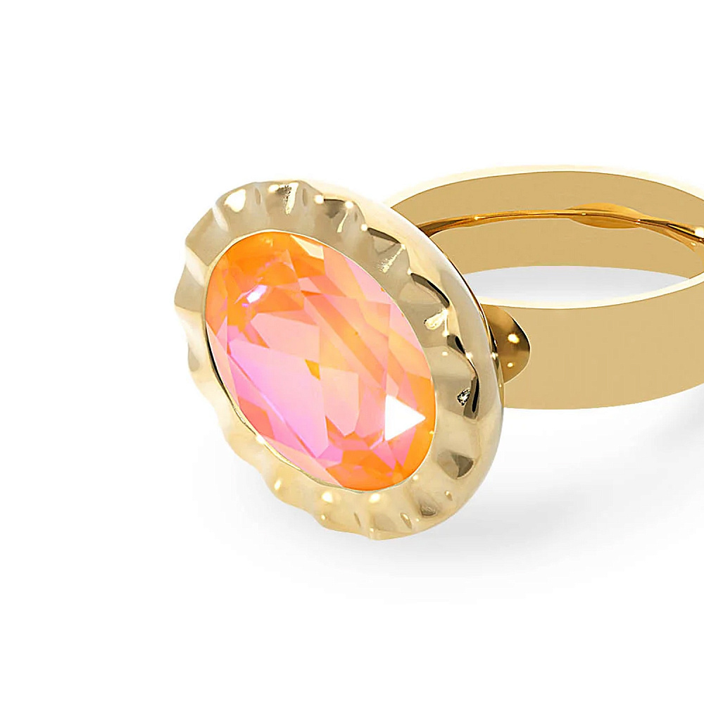 Qudo Кольцо TIVOLA UNICA big (G/P) Crystal orange ignite 54 Qudo 688429 Арт.: 688429