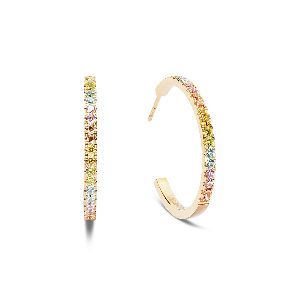 Coeur de Lion Серьги Hoop Multicolour Pastel Gold 30мм Coeur de Lion *0147/23-1590 Арт.: *0147/23-1590
