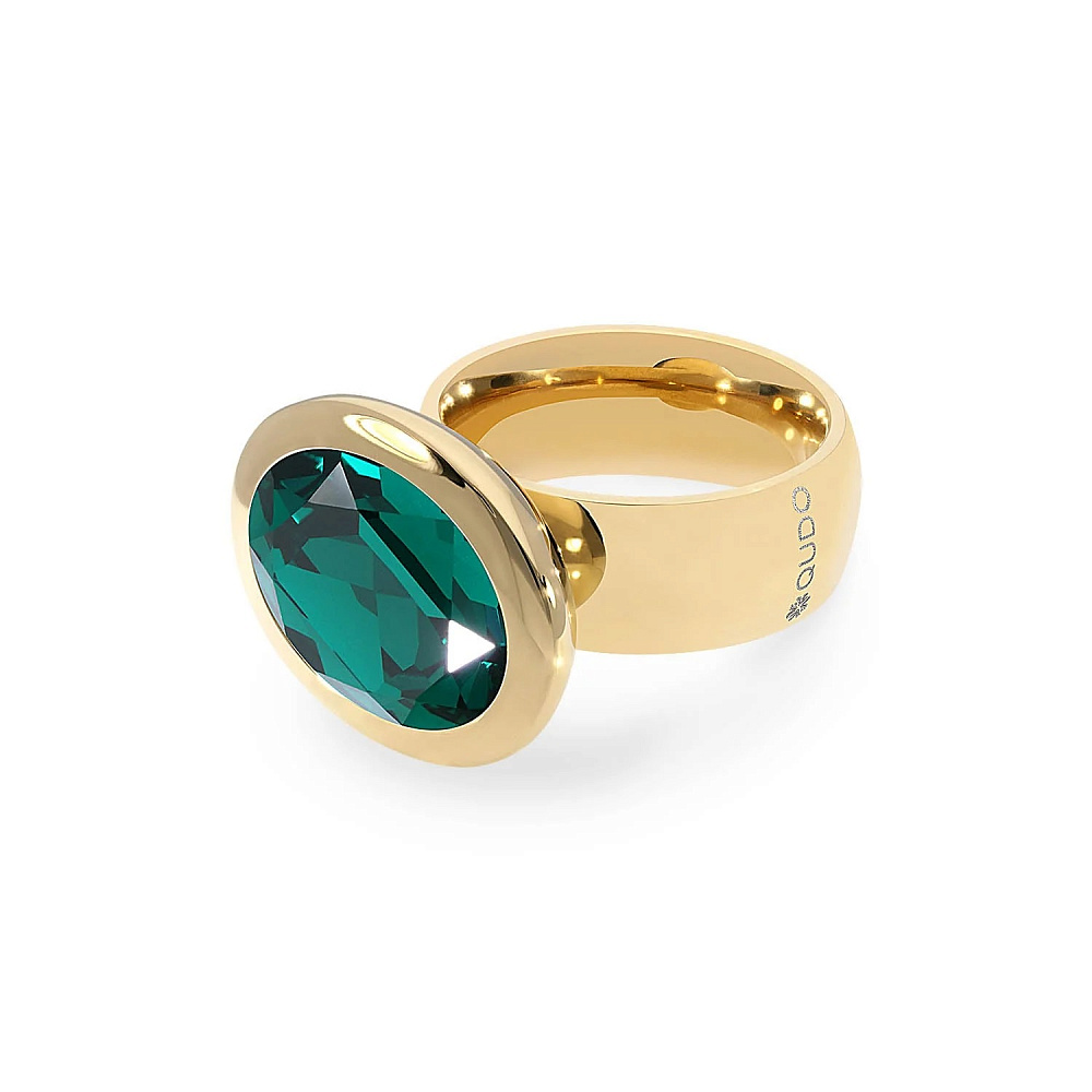 Qudo Кольцо TIVOLA big G emerald 17.8 мм Qudo 632329/17.8 G/G Арт.: 632329/17.8 G/G