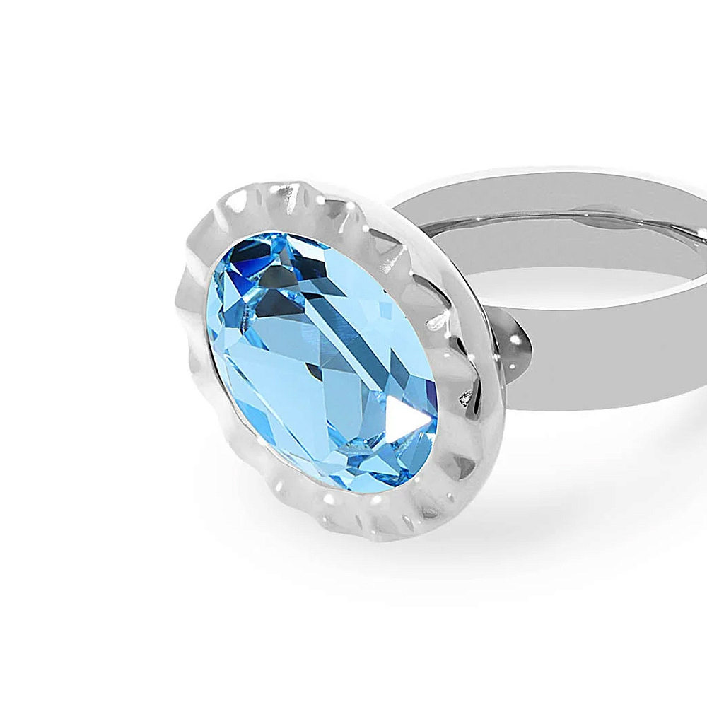 Qudo Кольцо TIVOLA UNICA big (S/P) Aquamarine 58 Qudo 686505 Арт.: 686505