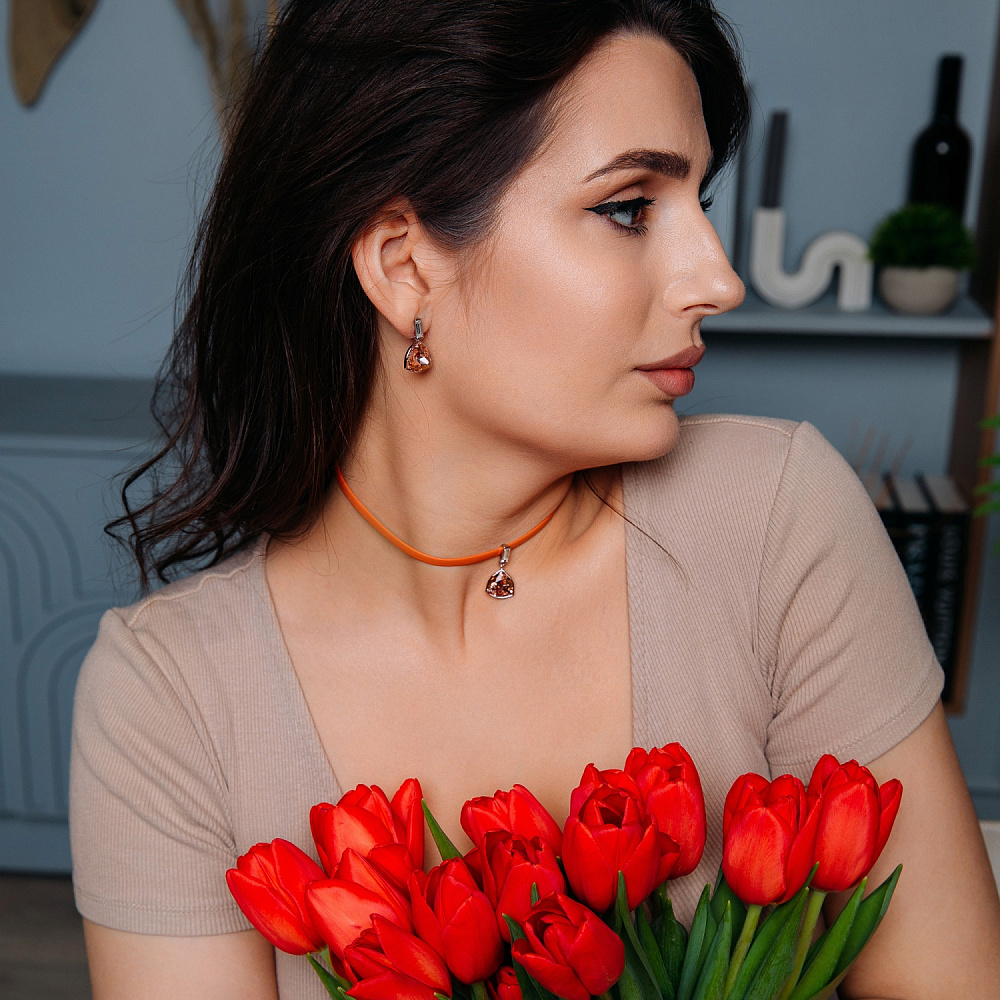 Fiore Luna Серьги Vintage Rose Fiore Luna A2110SW-E04.5 R/S Арт.: A2110SW-E04.5 R/S