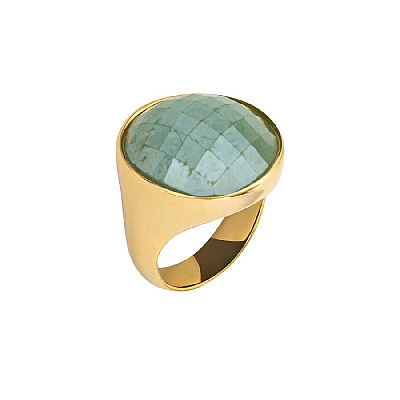 Кольцо pearl green quartz 18 мм Possebon *K1155.16/18.0 G/G *K1155.16/18.0 G/G 