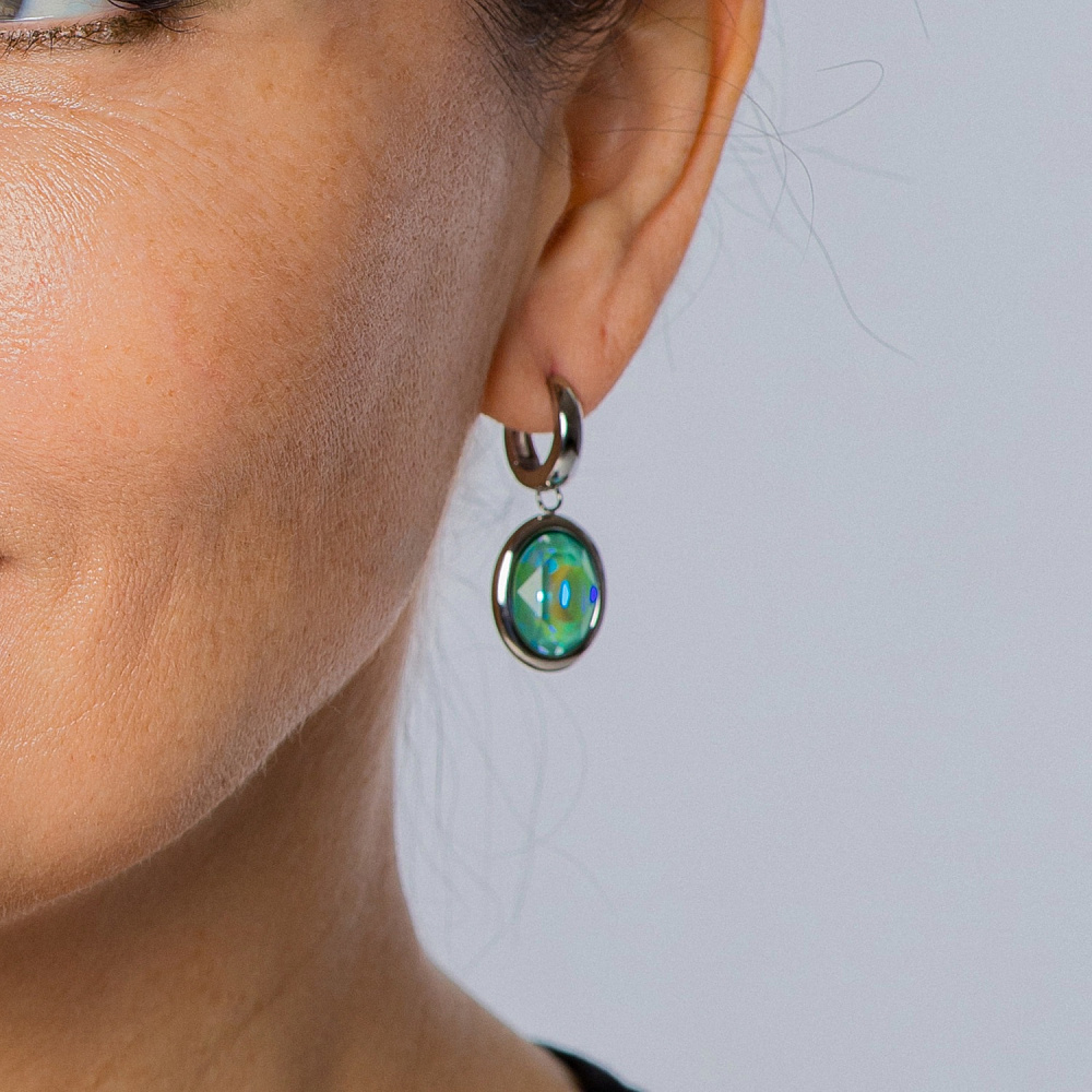 Qudo Серьги Creole TIVOLA small (S/P) Silky sage delite Qudo 310692 BL/S Арт.: 310692 BL/S