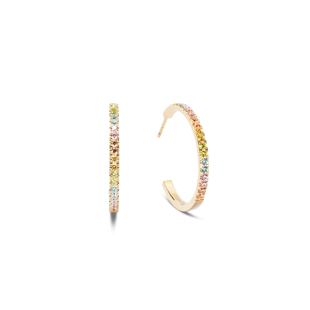Coeur de Lion Серьги Hoop Multicolour Pastel Gold 30мм Coeur de Lion *0147/23-1590 Арт.: *0147/23-1590