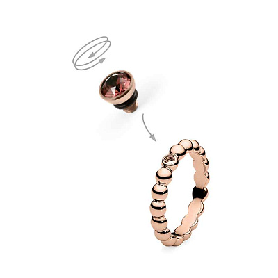 Шарм Bottone Rose Peach 5 мм Qudo 630017 R/RG  Qudo  630017 R/RG 