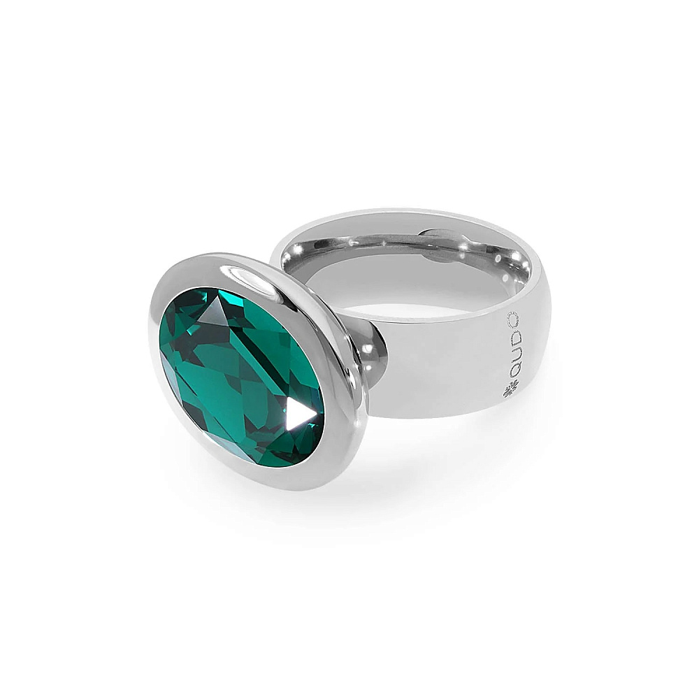 Qudo Кольцо TIVOLA big S emerald 17.8 мм Qudo 632323/17.8 G/S Арт.: 632323/17.8 G/S