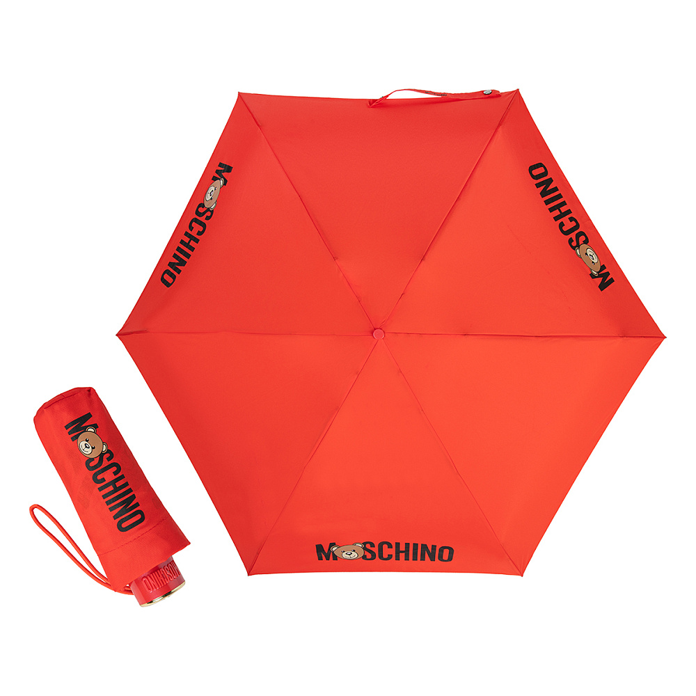 Moschino Зонт складной Moschino 8430-superminiC Bear in the tube Red  product-3441 Арт.: product-3441