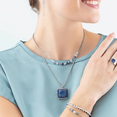 Колье Blue-Silver  Coeur de Lion  5076/10-0717 