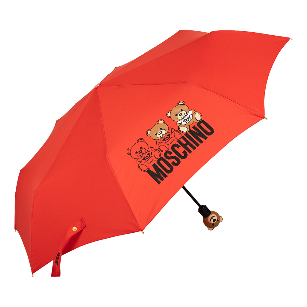 Moschino Зонт складной Moschino 8061-OCC Scribble bear Red  product-3517 Арт.: product-3517