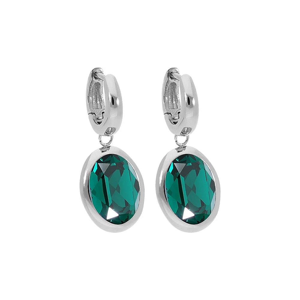 Qudo Серьги Creole TIVOLA small S emerald Qudo 310521 G/S Арт.: 310521 G/S
