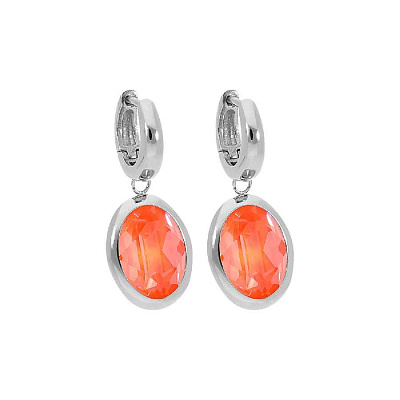 Серьги Creole TIVOLA small (S/P) Orange glow delite Qudo *310683 R/S *310683 R/S 