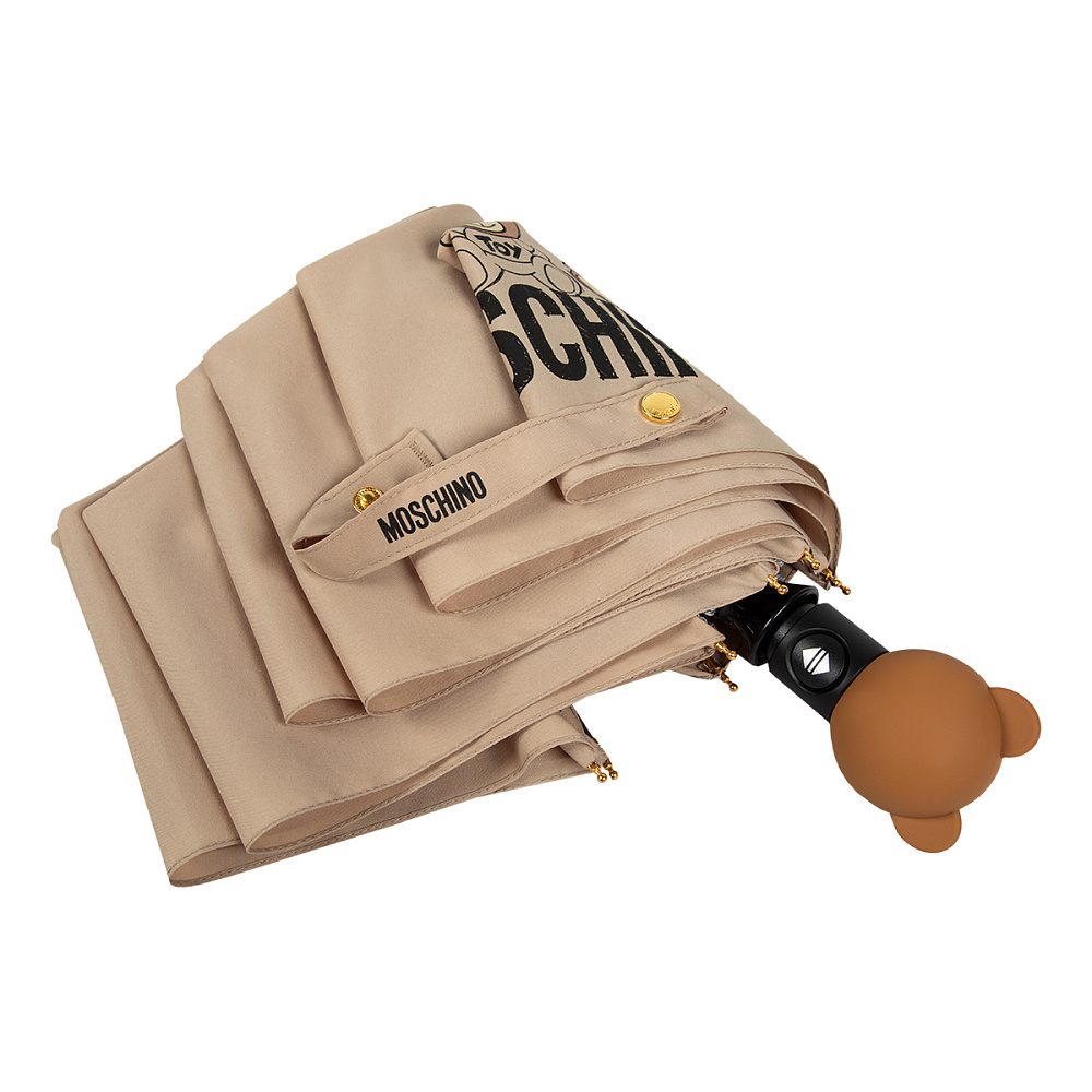 Moschino Зонт складной Moschino 8061-OCD Scribble bear Dark beige  product-3514 Арт.: product-3514