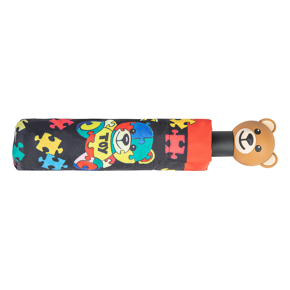 Moschino Зонт складной Moschino 8057-OCA Puzzle bears Black  product-3433 Арт.: product-3433