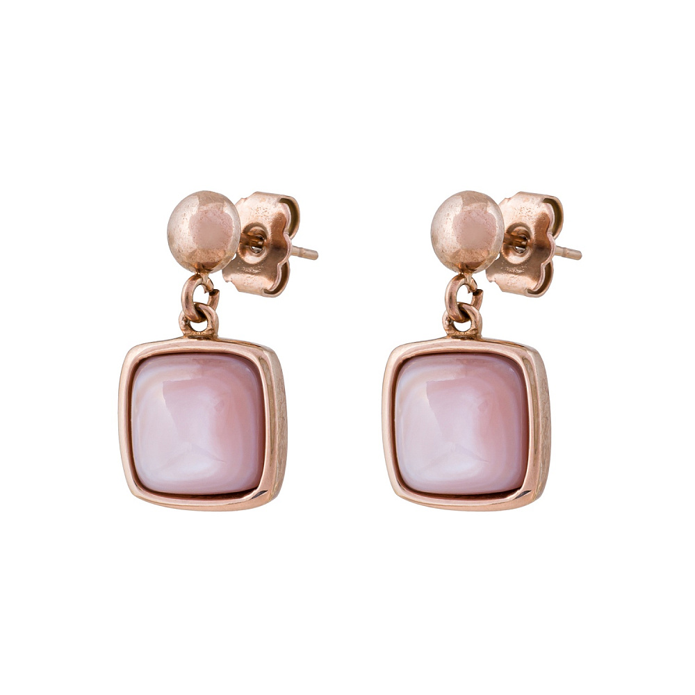 Fiore Luna Серьги Куб SHELL ROSE Арт.: *AE02914-3 R/RG