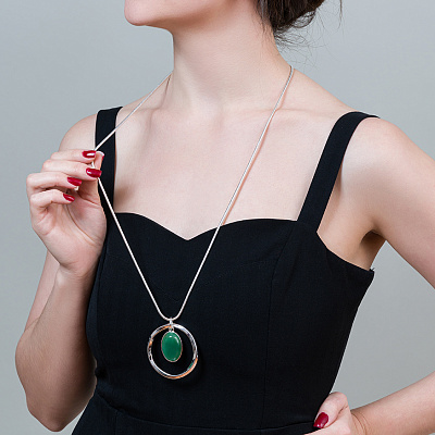 Колье GREEN AVENTURINE Fiore Luna *LN5132 G/S  Fiore Luna  *LN5132 G/S 