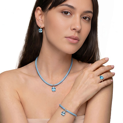 Браслет Aquamarine  Fiore Luna  C2506.M22 BL/S 