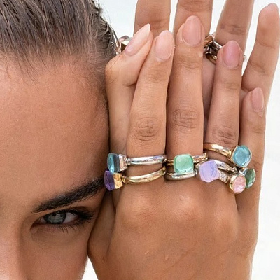 Кольцо FIRENZE 17.2 (S) Rose Water Opal Qudo 107000/40-5909 17.2  Qudo  107000/40-5909 17.2 