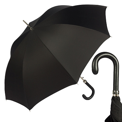 Зонт-трость Pasotti Classic Pelle Niagara Black  product-2170  Pasotti  product-2170 