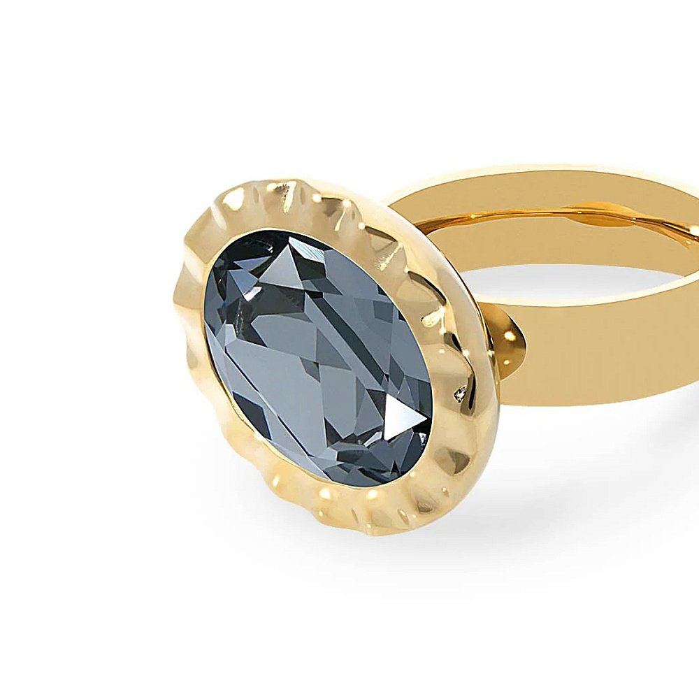 Qudo Кольцо TIVOLA UNICA big (G/P) Crystal silver night 60 Qudo 687541 Арт.: 687541