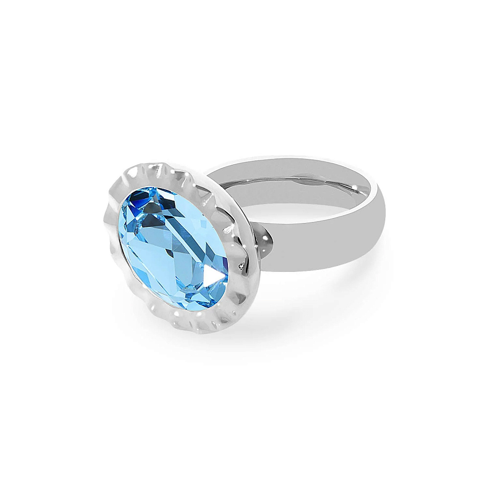 Qudo Кольцо TIVOLA UNICA big (S/P) Aquamarine 56 Qudo 686504 Арт.: 686504