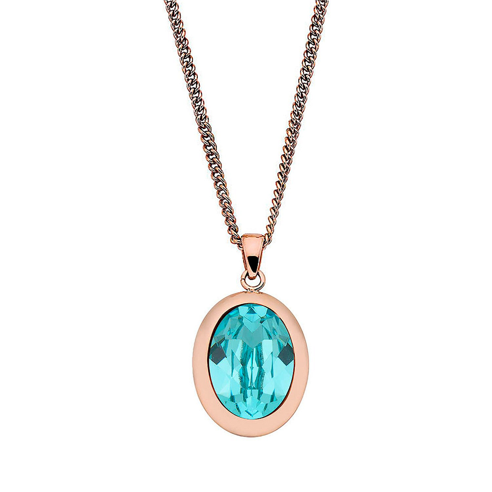 Qudo Колье Tivola Light Turquoise Qudo *404574.1 BL/RG Арт.: *404574.1 BL/RG