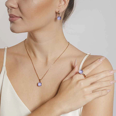 Колье Firenze lavender Qudo *400071.1 BL/RG  Qudo  *400071.1 BL/RG 