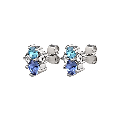 Серьги BILLIS SS LIGHT SAPPHIRE 460046 