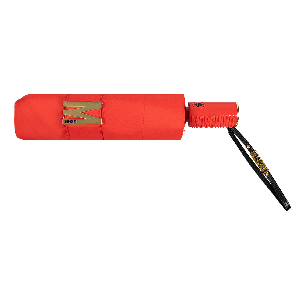 Moschino Зонт складной Moschino 8911-OCC M logo Red  product-3543 Арт.: product-3543