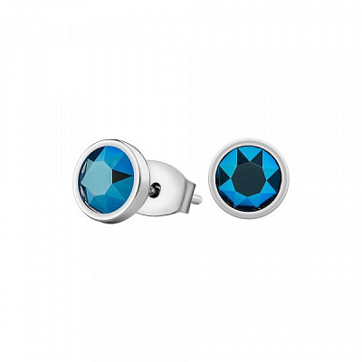 Пусеты Crystal Metallic Blue Fiore Luna SWE297 CMB S  Fiore Luna  SWE297 CMB S 