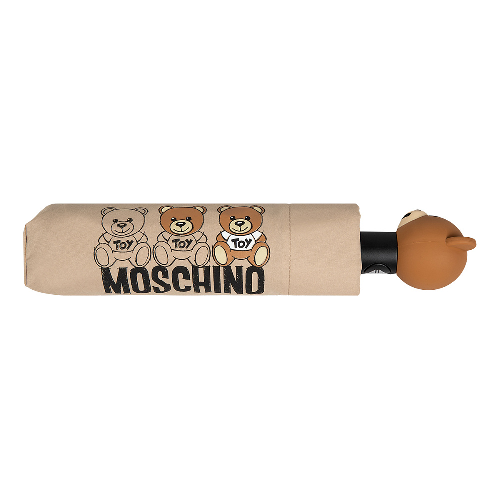 Moschino Зонт складной Moschino 8061-OCD Scribble bear Dark beige  product-3514 Арт.: product-3514