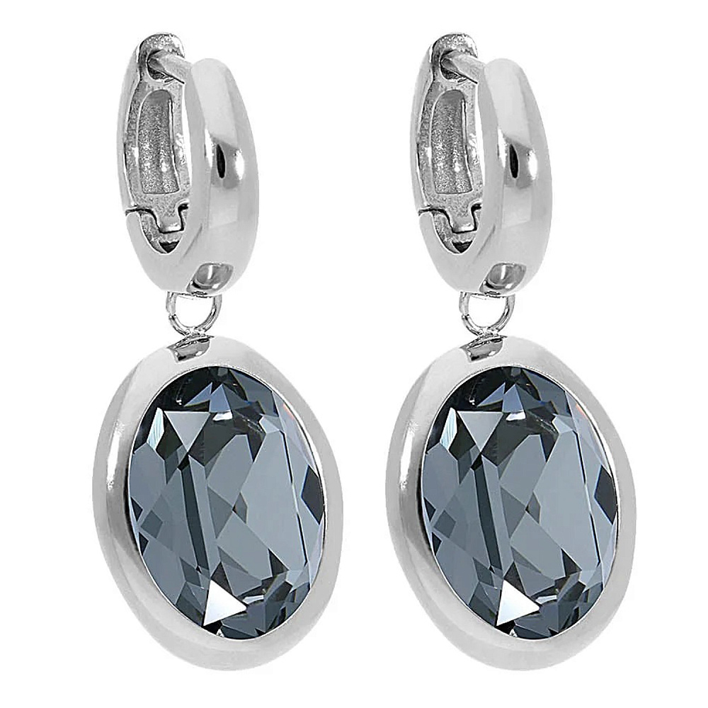 Qudo Серьги Creole TIVOLA small S silver night Qudo 310626 BW/S Арт.: 310626 BW/S