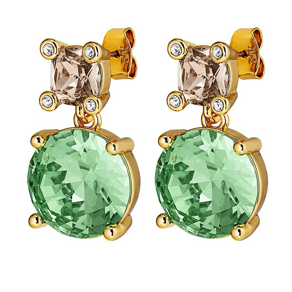 Dyrberg Kern Серьги NICOLA SG LIGHT GREEN/GOLDEN Dyrberg Kern 440012 Арт.: 440012