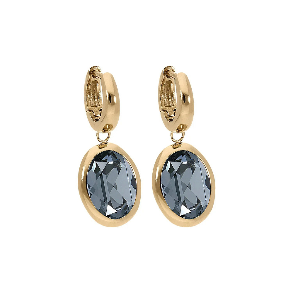 Qudo Серьги Creole TIVOLA small G silver night Qudo 310627 BW/G Арт.: 310627 BW/G