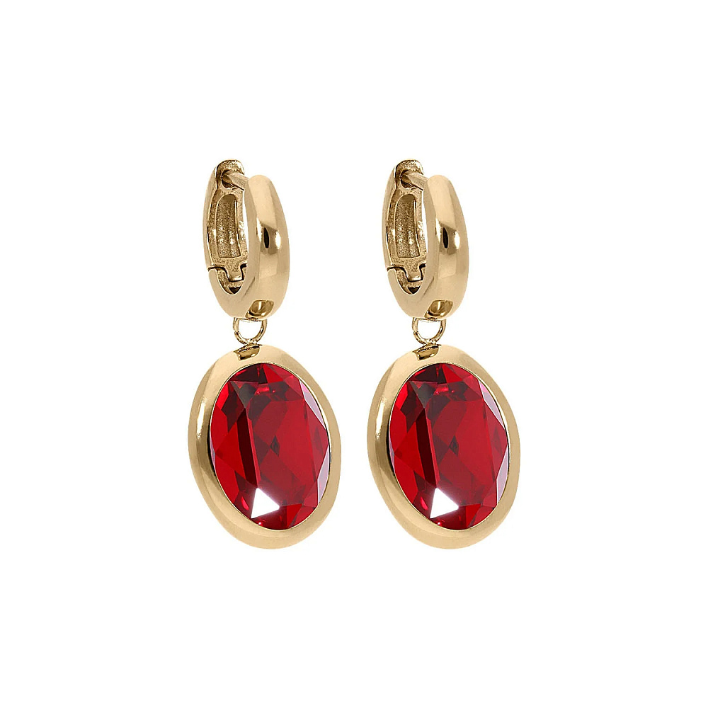 Qudo Серьги Creole TIVOLA small G siam Qudo 310510 R/G Арт.: 310510 R/G