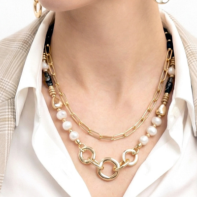 Колье PEARL Fiore Luna BCN09023-04 GI  Fiore Luna  BCN09023-04 GI 