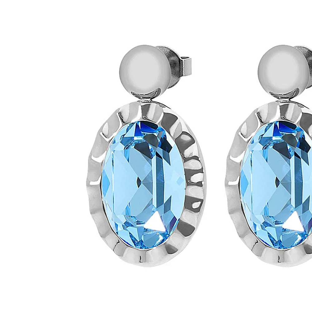 Qudo Серьги TIVOLA UNICA big (S/P) Aquamarine 2,65cm Qudo 332027 Арт.: 332027