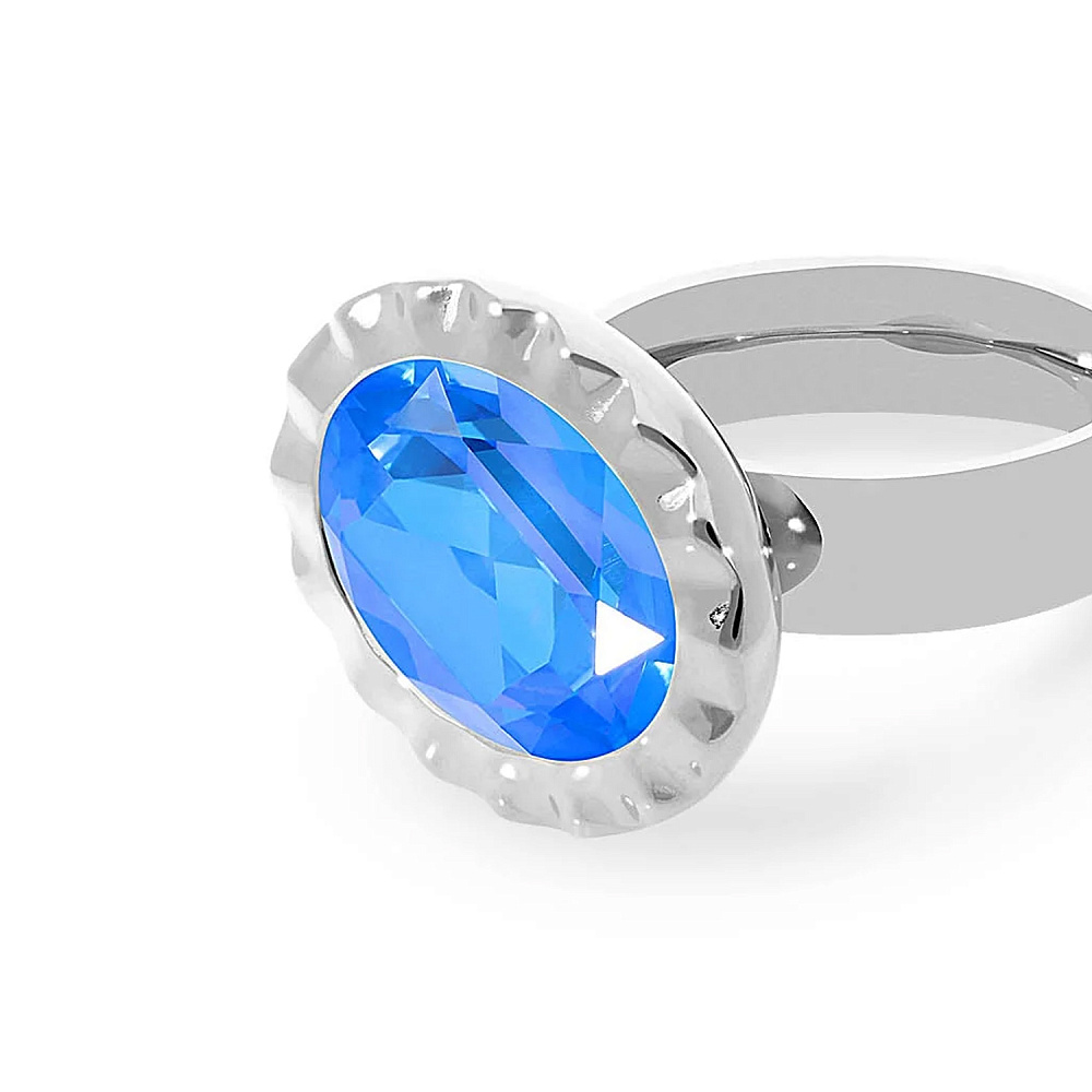 Qudo Кольцо TIVOLA UNICA big (S/P) Royal blue delite 60 Qudo 688153 Арт.: 688153