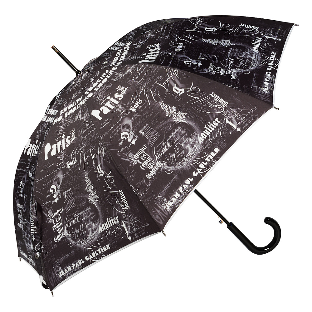 Jean Paul Gaultier Зонт-трость Jean Paul Gaultier 1312-LA Ecritues Noir  product-3064 Арт.: product-3064