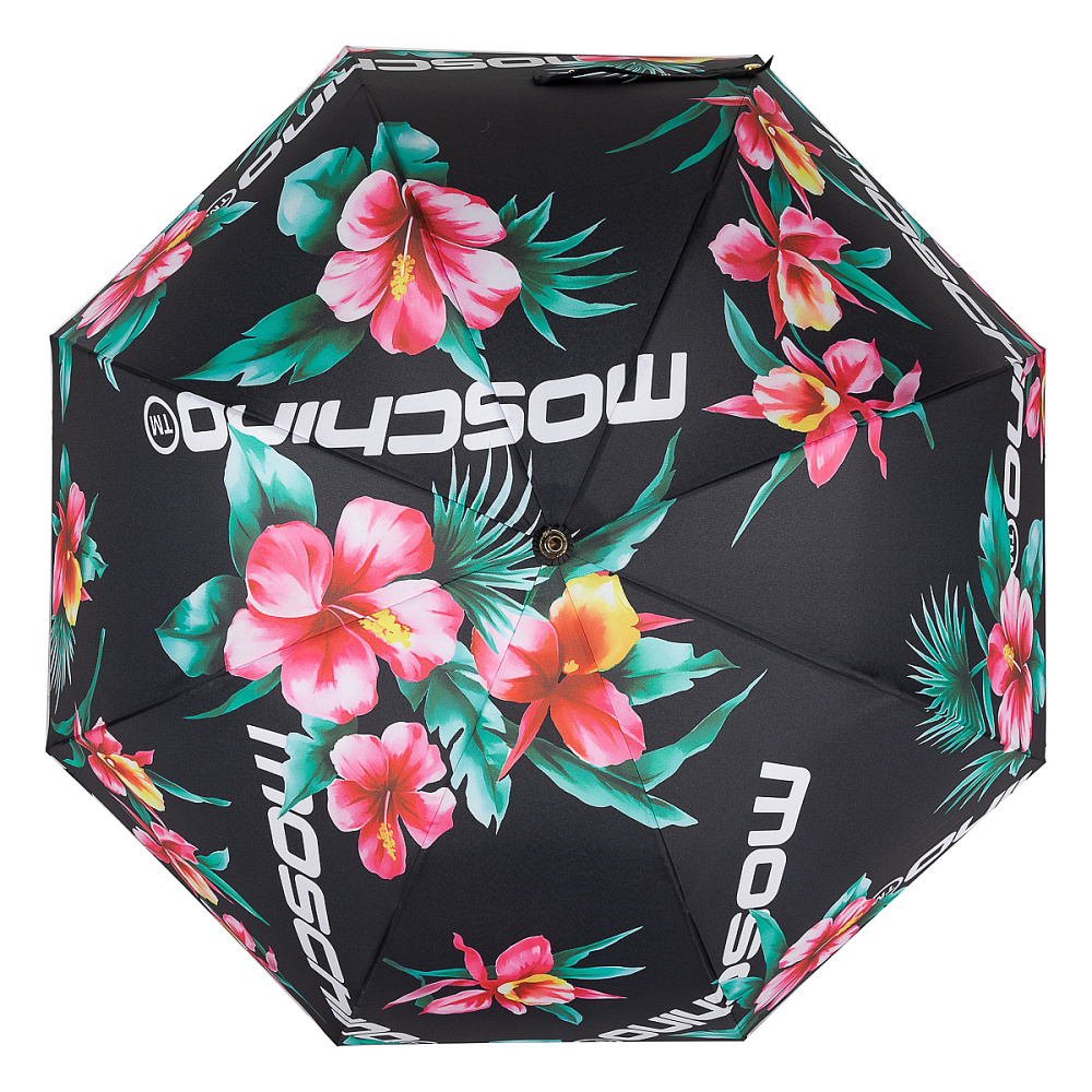 Moschino Зонт-трость Moschino 8923-63autoa Hibiscus Black  product-3277 Арт.: product-3277