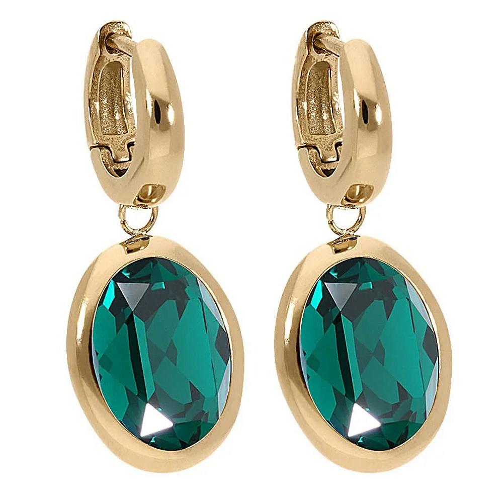 Qudo Серьги Creole TIVOLA small G emerald Qudo 310522 G/G Арт.: 310522 G/G