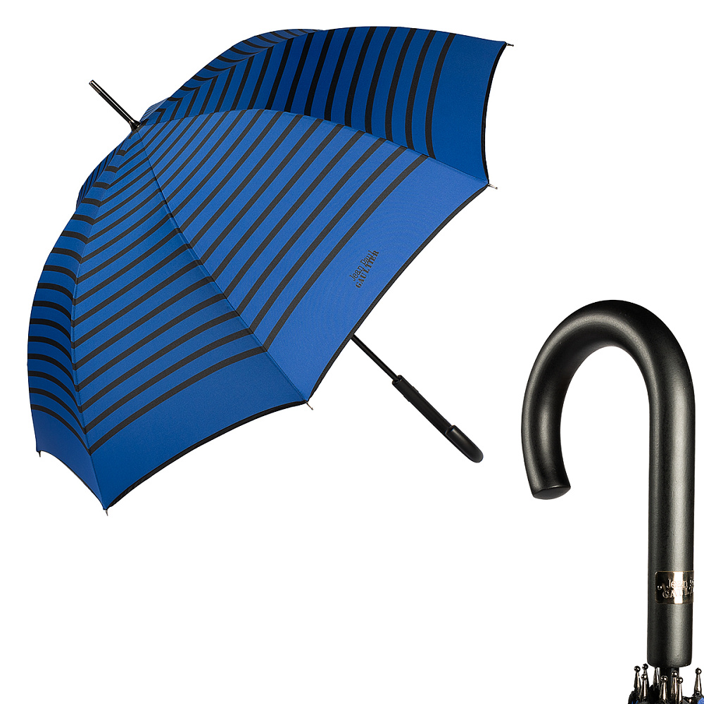 Jean Paul Gaultier Зонт-трость Jean Paul Gaultier 206-LA Stripes Blu/Noir  product-3055 Арт.: product-3055