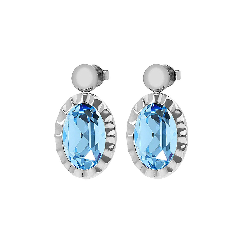 Qudo Серьги TIVOLA UNICA big (S/P) Aquamarine 2,65cm Qudo 332027 Арт.: 332027