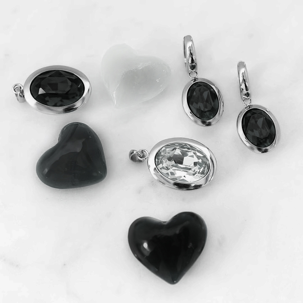 Qudo Серьги Creole TIVOLA small G jet Qudo 310534 BW/G Арт.: 310534 BW/G
