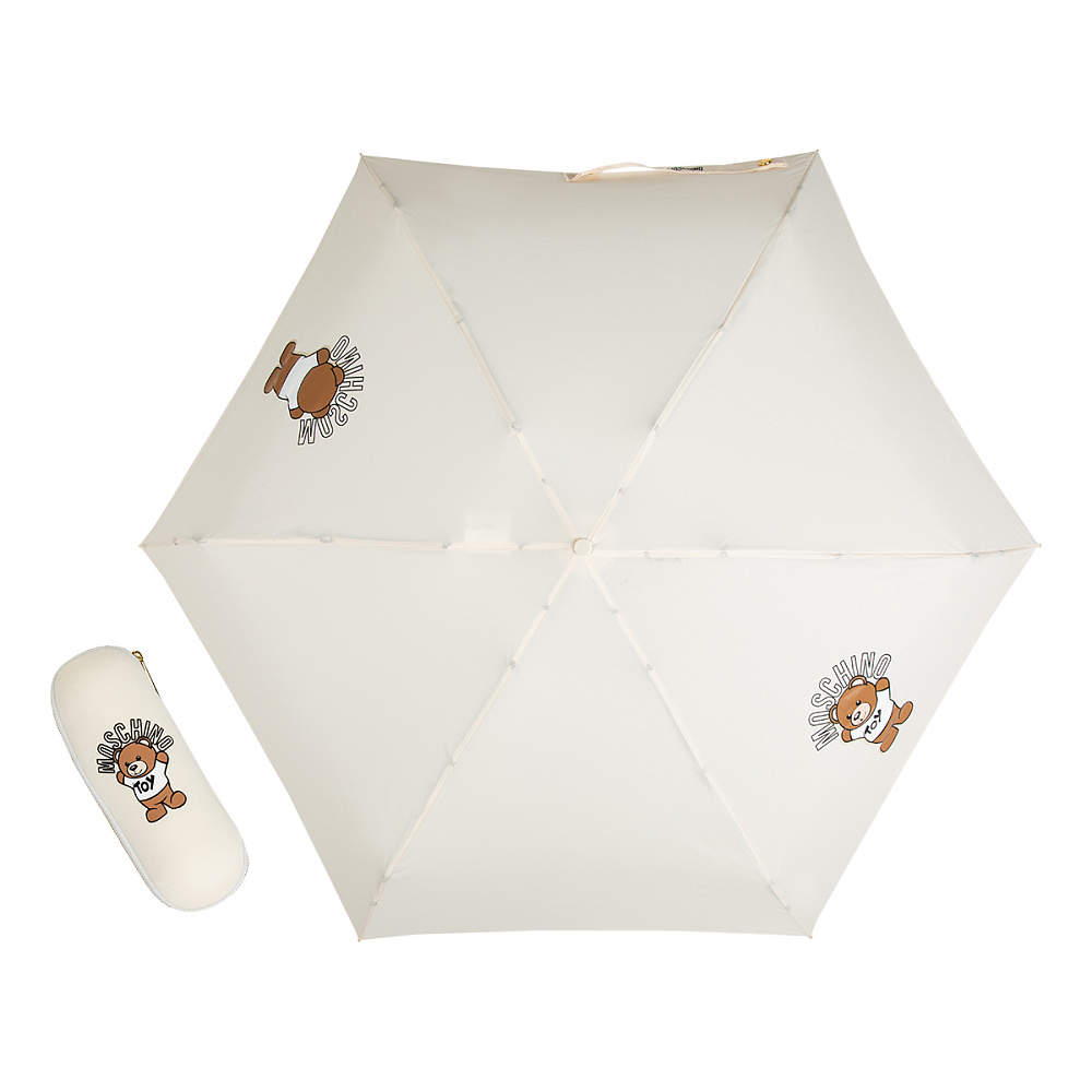 Moschino Зонт складной Moschino 8351-superminiI Bear back and front Cream  product-3530 Арт.: product-3530